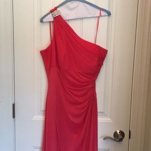 Evening gown with some damage on bottom front